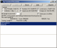 Zip Password Recovery screenshot